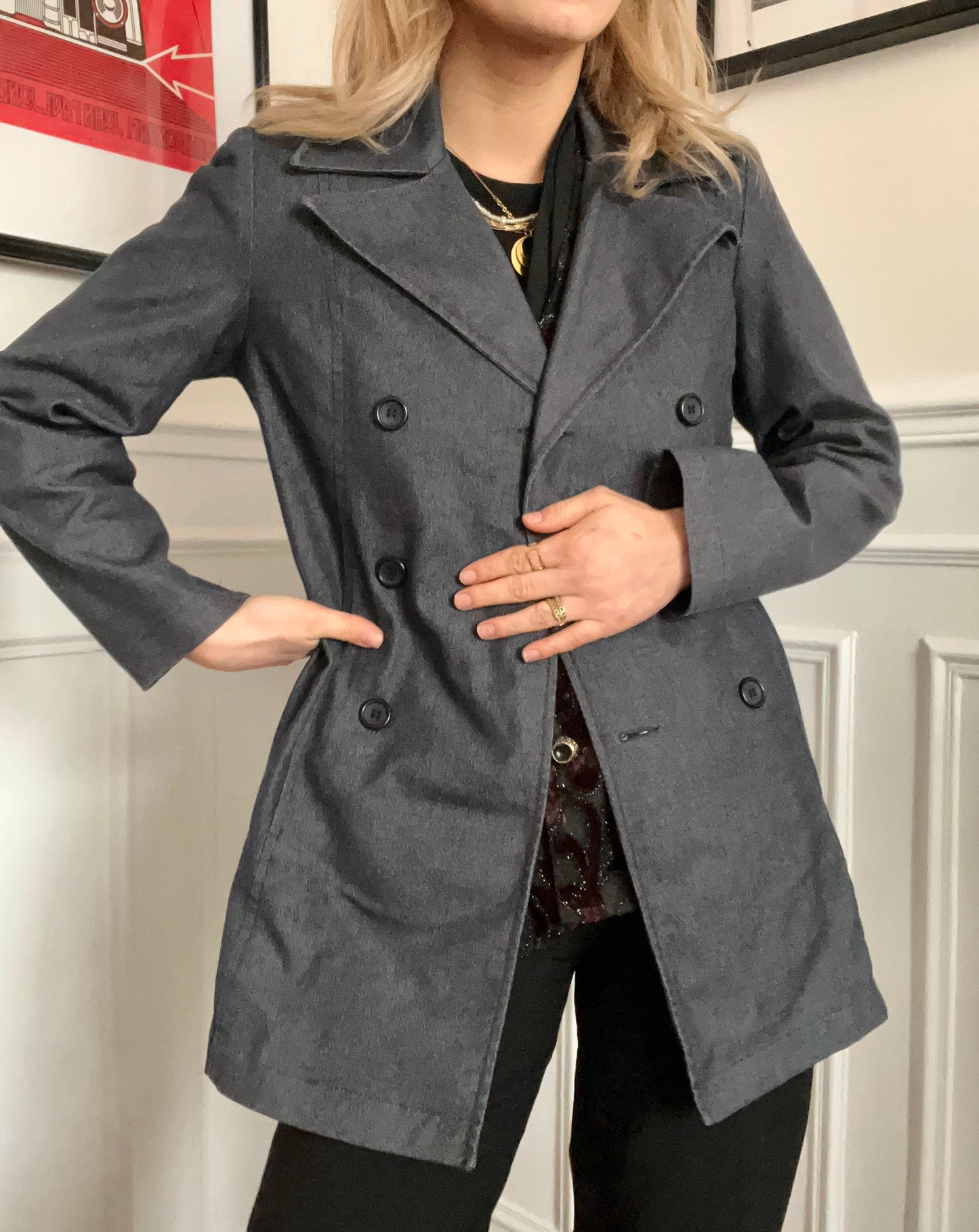 Trench/Blazer oversize vintage 80s Taille M