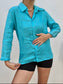 Chemise turquoise oversize vintage 80s Taille M